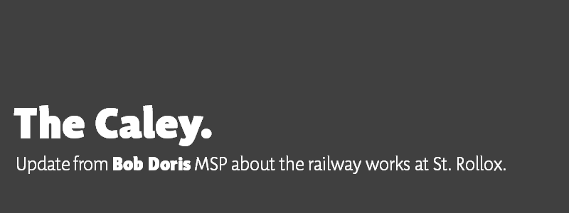 The Caley. Update from Bob Doris MSP about the railway works at St. Rollox
